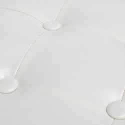 Fauteuil avec repose-pied blanc similicuir 