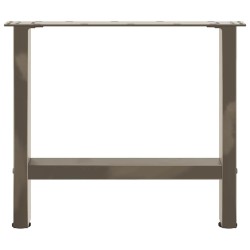 Pieds de table basse en acier naturel 2 pièces 50 x (42-43) cm Acier 