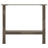 Pieds de table basse en acier naturel 2 pièces 50 x (42-43) cm Acier 