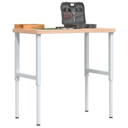 Établi 100x(55-60)x(73-99,5) cm bois massif de hêtre 