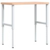 Établi 100x(55-60)x(73-99,5) cm bois massif de hêtre 