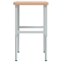 Établi 100x(55-60)x(73-99,5) cm bois massif de hêtre 