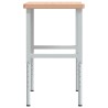 Établi 100x(55-60)x(73-99,5) cm bois massif de hêtre 