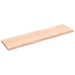 Dessus de table 200x50x(2-6) cm bois de chêne massif non traité 