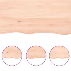 Dessus de table 200x50x(2-6) cm bois de chêne massif non traité 