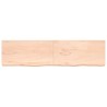 Comptoir de salle de bain 200x50x(2-6)cm bois massif non traité 