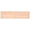 Comptoir de salle de bain 200x50x(2-6)cm bois massif non traité 