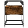 Table de chevet chêne fumé 40x40x55 cm bois d'ingénierie 