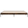 Cadre de lit sans matelas chêne fumé 200x200 cm 