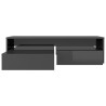 Ensemble de tables basses gigognes gris brillant 100x100x26,5cm 