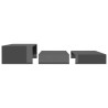 Ensemble de tables basses gigognes gris brillant 100x100x26,5cm 
