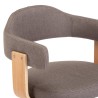 Chaise pivotante de bureau Taupe Bois courbé et tissu 
