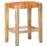 Tabourets de bar lot de 2 marron cuir véritable 60 cm 