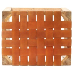 Tabourets de bar lot de 2 marron cuir véritable 60 cm 