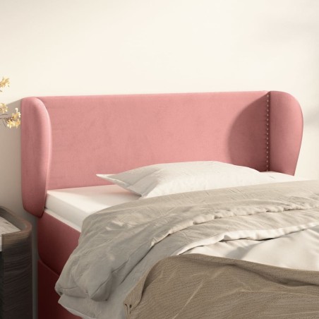 Tête de lit avec oreilles Rose 93x23x78/88 cm Velours 