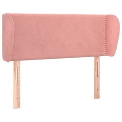 Tête de lit avec oreilles Rose 93x23x78/88 cm Velours 