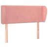 Tête de lit avec oreilles Rose 93x23x78/88 cm Velours 
