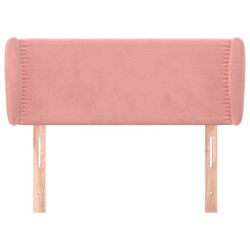 Tête de lit avec oreilles Rose 93x23x78/88 cm Velours 