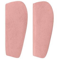 Tête de lit avec oreilles Rose 93x23x78/88 cm Velours 