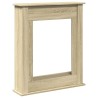 Cadre de cheminée chêne sonoma 75x20x87,5 cm bois d'ingénierie 