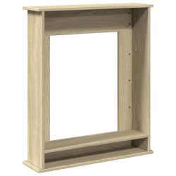 Cadre de cheminée chêne sonoma 75x20x87,5 cm bois d'ingénierie 