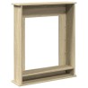 Cadre de cheminée chêne sonoma 75x20x87,5 cm bois d'ingénierie 
