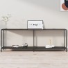 Table console Noir 220x35x75,5 cm Verre trempé 