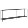Table console Noir 220x35x75,5 cm Verre trempé 