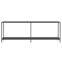 Table console Noir 220x35x75,5 cm Verre trempé 