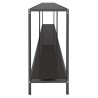 Table console Noir 220x35x75,5 cm Verre trempé 
