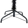 Arbre de Noël artificiel pré-éclairé et boules noir 150 cm PVC 