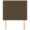 Têtes de lit 2 pcs Marron Foncé 90x5x78/88 cm Tissu 