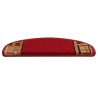 Tapis d'escalier autoadhésifs 10 pcs 65x21x4 cm Rouge 