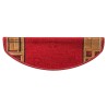 Tapis d'escalier autoadhésifs 10 pcs 65x21x4 cm Rouge 