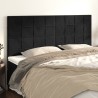 Têtes de lit 4 pcs Noir 90x5x78/88 cm Velours 