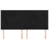 Têtes de lit 4 pcs Noir 90x5x78/88 cm Velours 