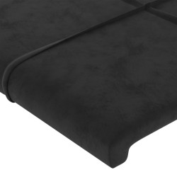 Têtes de lit 4 pcs Noir 90x5x78/88 cm Velours 