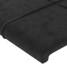 Têtes de lit 4 pcs Noir 90x5x78/88 cm Velours 
