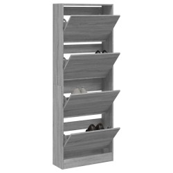Armoire à chaussures sonoma gris 60x21x163,5 cm bois ingénierie 