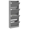 Armoire à chaussures sonoma gris 60x21x163,5 cm bois ingénierie 