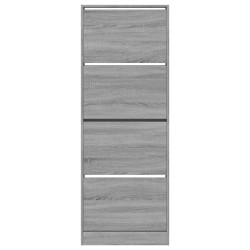 Armoire à chaussures sonoma gris 60x21x163,5 cm bois ingénierie 