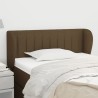 Tête de lit avec oreilles Marron foncé 93x23x78/88 cm Tissu 