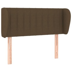 Tête de lit avec oreilles Marron foncé 93x23x78/88 cm Tissu 