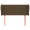 Tête de lit avec oreilles Marron foncé 93x23x78/88 cm Tissu 