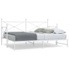 Lit de jour avec gigogne sans matelas blanc 75x190 cm 
