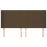 Tête de lit avec oreilles Marron foncé 183x16x118/128 cm Tissu 