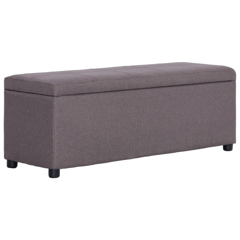 Banc avec compartiment de rangement 116 cm Taupe Polyester Banc avec compartiment de rangement 116 cm Taupe Polyester