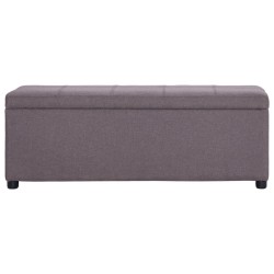 Banc avec compartiment de rangement 116 cm Taupe Polyester 