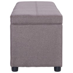 Banc avec compartiment de rangement 116 cm Taupe Polyester 