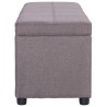Banc avec compartiment de rangement 116 cm Taupe Polyester 
